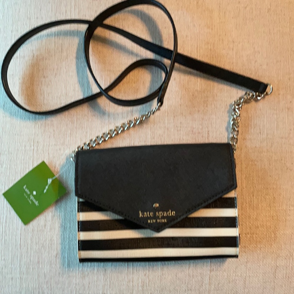 NWT Kate Spade Black & Cream Striped